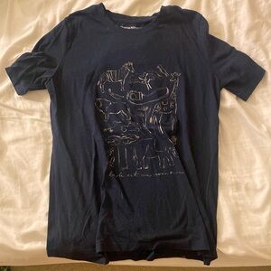 navy blue animal t-shirt